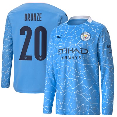 Manchester City Cup Home Shirt 2020-21 - Long Sleeve ...