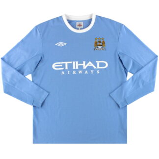 2009-10 Manchester City Umbro Home Shirt *Mint* L/S L