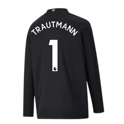 2020-2021 Man City Home Goalkeeper Shirt (Black) - Kids (TRAUTMANN 1)