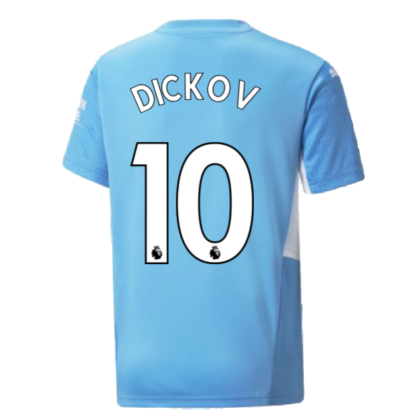 2021-2022 Man City Home Shirt (Kids) (DICKOV 10)