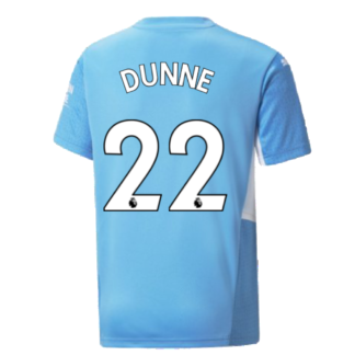 2021-2022 Man City Home Shirt (Kids) (DUNNE 22)