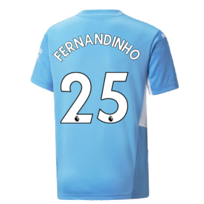 2021-2022 Man City Home Shirt (Kids) (FERNANDINHO 25)