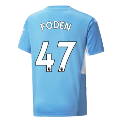 2021-2022 Man City Home Shirt (Kids) (FODEN 47)