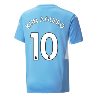 2021-2022 Man City Home Shirt (Kids) (KUN AGUERO 10)