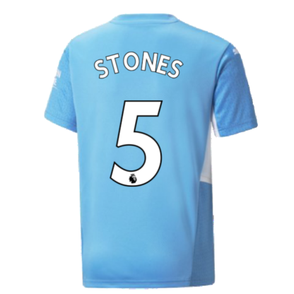 2021-2022 Man City Home Shirt (Kids) (STONES 5)