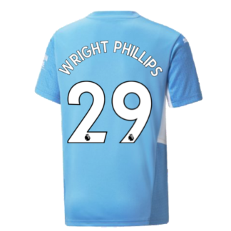 2021-2022 Man City Home Shirt (Kids) (WRIGHT PHILLIPS 29)