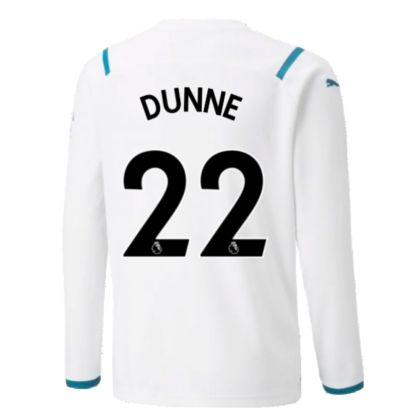 2021-2022 Man City Long Sleeve Away Shirt (Kids) (DUNNE 22)