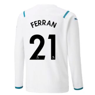 2021-2022 Man City Long Sleeve Away Shirt (Kids) (FERRAN 21)