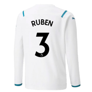 2021-2022 Man City Long Sleeve Away Shirt (Kids) (RUBEN 3)