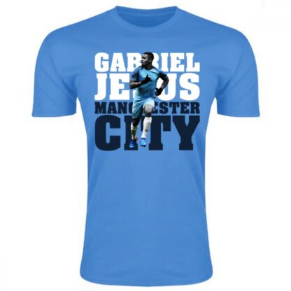 Gabriel Jesus Man City T-Shirt (Sky) - Kids