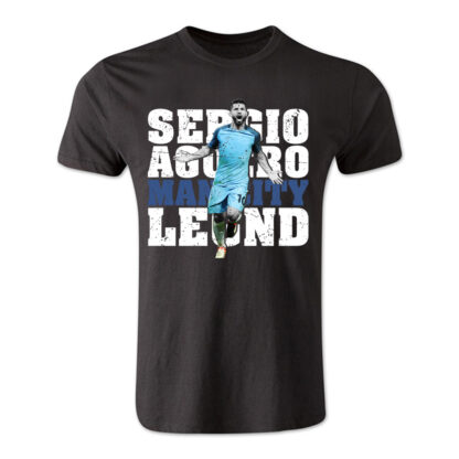 Sergio Aguero Man City Legend T-Shirt (Black) - Kids