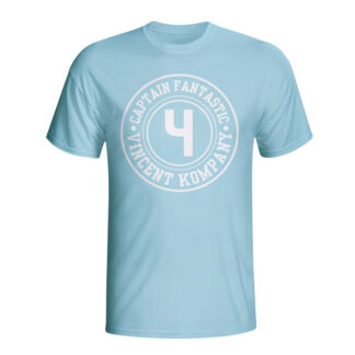 Vincent Kompany Man City Captain Fantastic T-shirt (sky Blue) - Kids