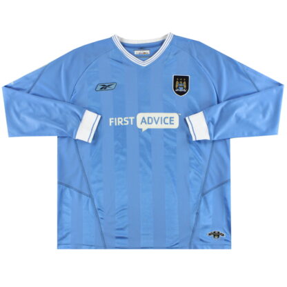 2003-04 Manchester City Reebok Home Shirt L/S XL