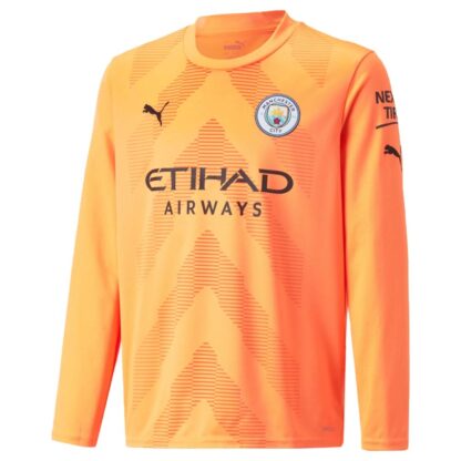 2022-2023 Man City LS Goalkeeper Shirt (Neon Citrus) - Kids