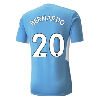 2021-2022 Man City Authentic Home Shirt (BERNARDO 20)