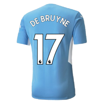 2021-2022 Man City Authentic Home Shirt (DE BRUYNE 17)