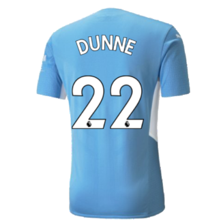 2021-2022 Man City Authentic Home Shirt (DUNNE 22)