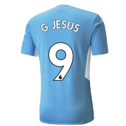 2021-2022 Man City Authentic Home Shirt (G JESUS 9)