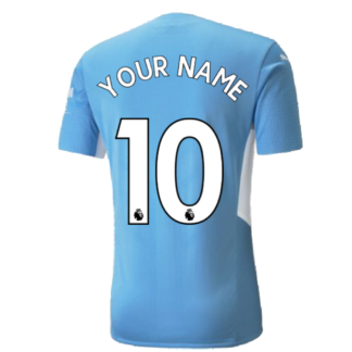 2021-2022 Man City Authentic Home Shirt (Your Name)