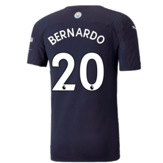 2021-2022 Man City Authentic Third Shirt (BERNARDO 20)