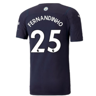 2021-2022 Man City Authentic Third Shirt (FERNANDINHO 25)
