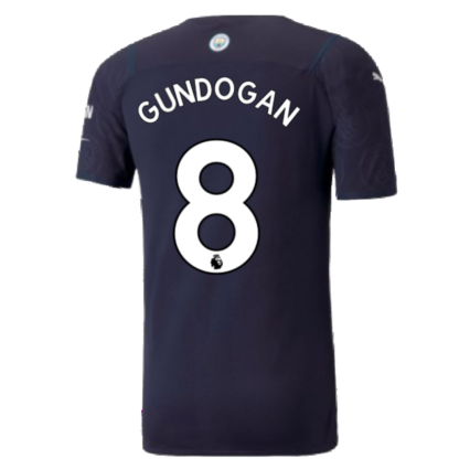 2021-2022 Man City Authentic Third Shirt (GUNDOGAN 8)