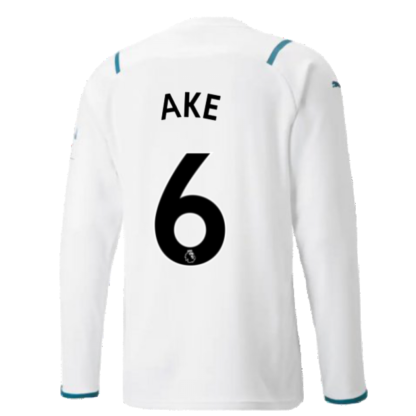 2021-2022 Man City Long Sleeve Away Shirt (AKE 6)