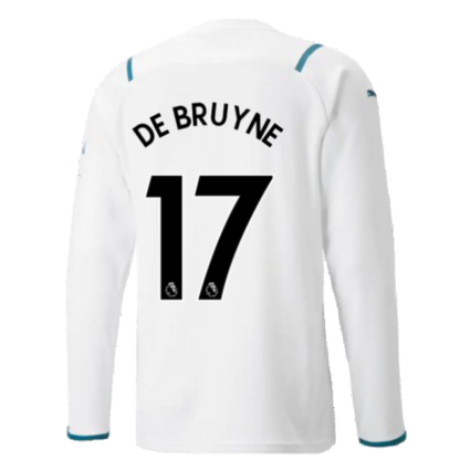 2021-2022 Man City Long Sleeve Away Shirt (DE BRUYNE 17)