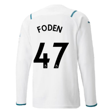 2021-2022 Man City Long Sleeve Away Shirt (FODEN 47)