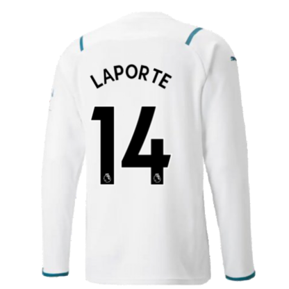 2021-2022 Man City Long Sleeve Away Shirt (LAPORTE 14)