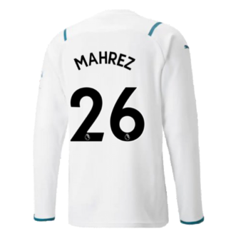 2021-2022 Man City Long Sleeve Away Shirt (MAHREZ 26)