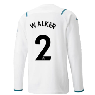 2021-2022 Man City Long Sleeve Away Shirt (WALKER 2)