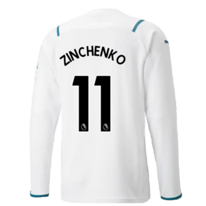 2021-2022 Man City Long Sleeve Away Shirt (ZINCHENKO 11)