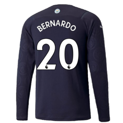 2021-2022 Man City Long Sleeve Third Shirt (BERNARDO 20)
