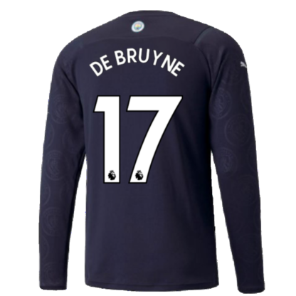 2021-2022 Man City Long Sleeve Third Shirt (DE BRUYNE 17)