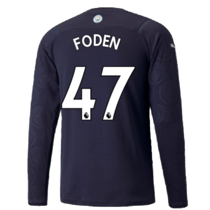 2021-2022 Man City Long Sleeve Third Shirt (FODEN 47)