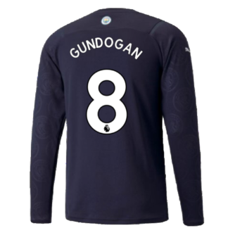 2021-2022 Man City Long Sleeve Third Shirt (GUNDOGAN 8)