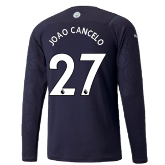 2021-2022 Man City Long Sleeve Third Shirt (JOAO CANCELO 27)