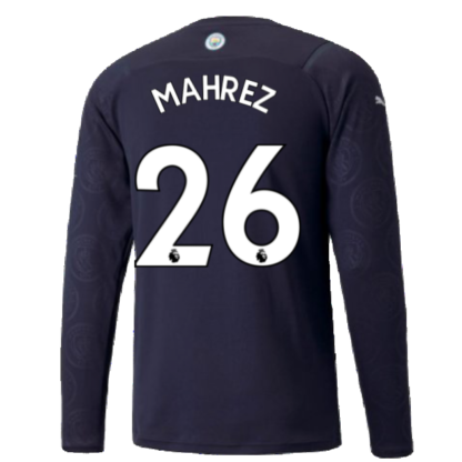 2021-2022 Man City Long Sleeve Third Shirt (MAHREZ 26)