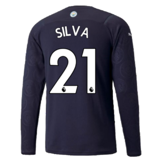 2021-2022 Man City Long Sleeve Third Shirt (SILVA 21)