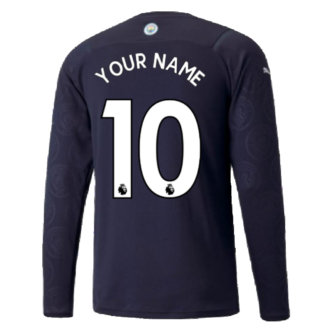 2021-2022 Man City Long Sleeve Third Shirt (Your Name)