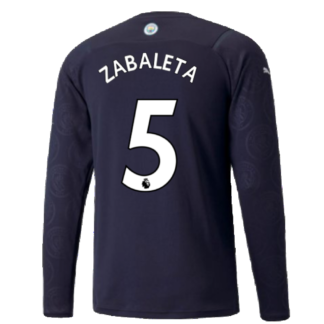 2021-2022 Man City Long Sleeve Third Shirt (ZABALETA 5)