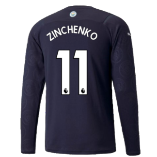 2021-2022 Man City Long Sleeve Third Shirt (ZINCHENKO 11)