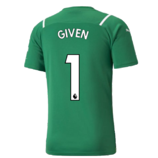 2021-2022 Man City SS Goalkeeper Shirt (Green) (GIVEN 1)