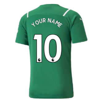 2021-2022 Man City SS Goalkeeper Shirt (Green) (Your Name)
