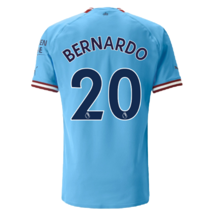 2022-2023 Man City Authentic Home Shirt (BERNARDO 20)