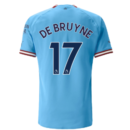 2022-2023 Man City Authentic Home Shirt (DE BRUYNE 17)
