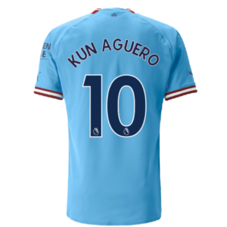 2022-2023 Man City Authentic Home Shirt (KUN AGUERO 10)