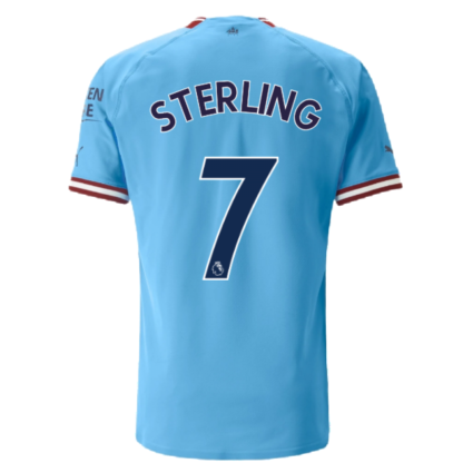 2022-2023 Man City Authentic Home Shirt (STERLING 7)
