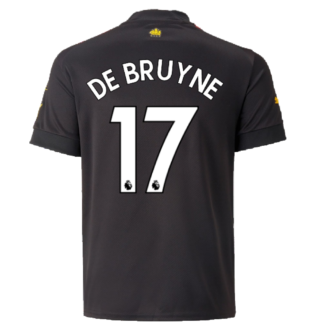 2022-2023 Man City Away Shirt (Kids) (DE BRUYNE 17)